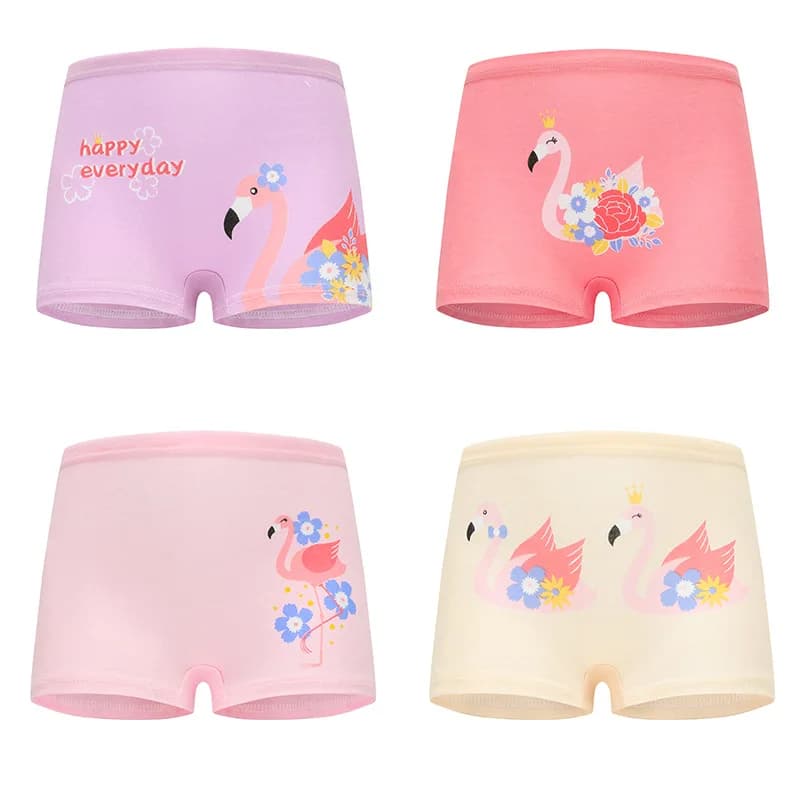 4 pièces/lot conception enfants filles culottes coton doux joli dessin animé licorne enfant sous-vêt