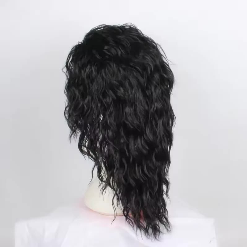 Michael Jackson Cosplay perruque ou lunettes MJ longue noir bouclés synthétique perruque chapeaux Ha