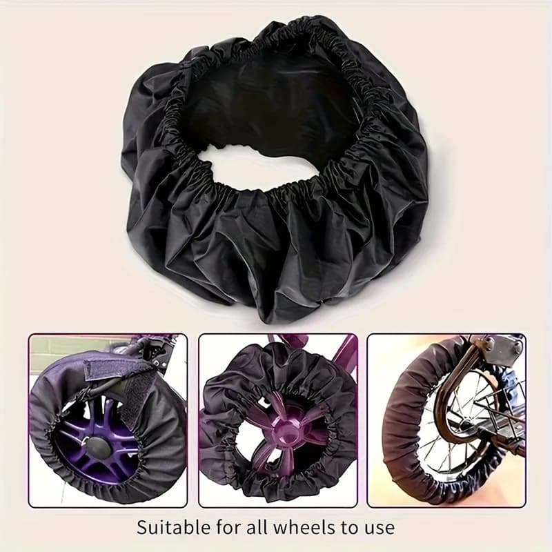 Housse de roue de poussette pour bébé, 4 pièces, Anti-poussière, protection de pneu pour fauteuil ro
