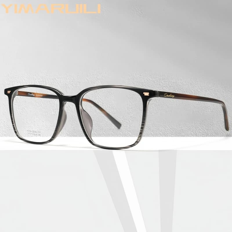 YIMARUILI haut de gamme rétro ovale hommes lunettes ultra-léger mode TR90 grande taille optique Pres