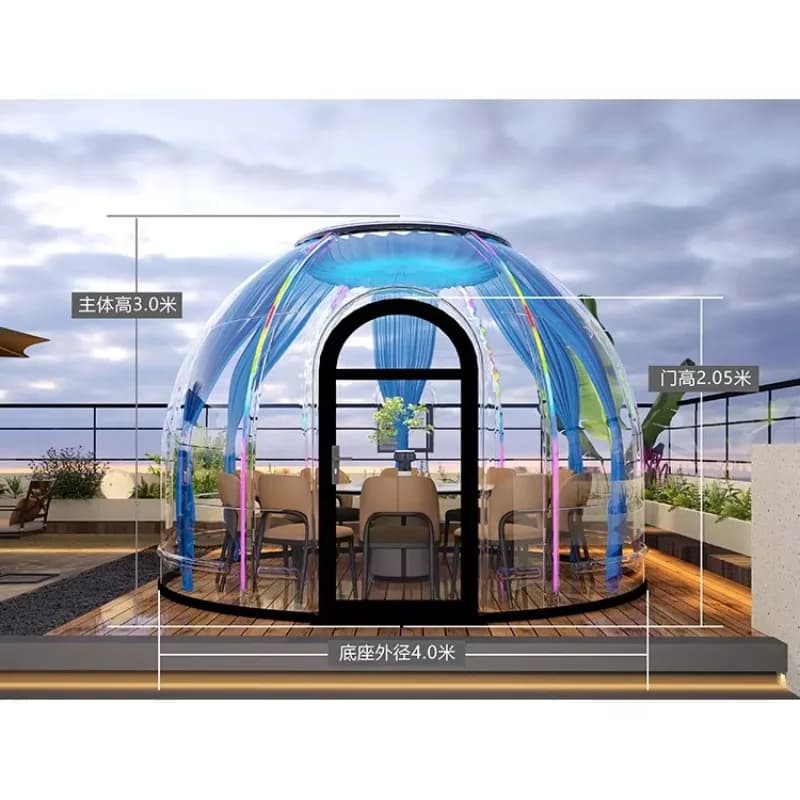 Dôme bulle magnifique de Chine pour glamping et séjours en tente, prix pour le Canada