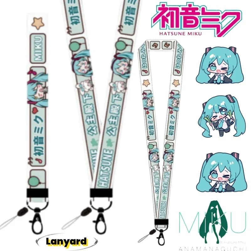 Nouveau lanyard bidimensionnel Hatsune Miku, accessoire de film et de télévision, pour téléphone por