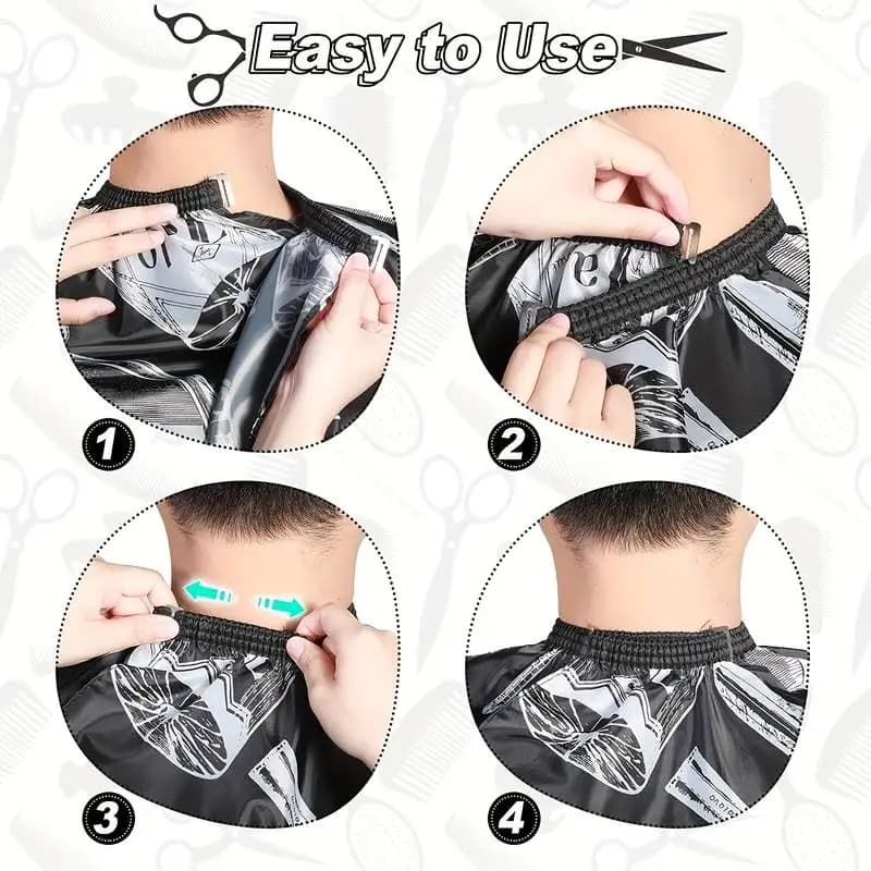 Tablier de coupe de cheveux professionnel, Cape de barbier pour Salon de coiffure, tissu imperméable