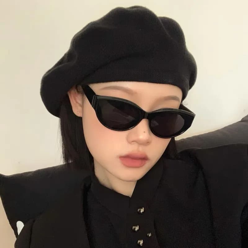 Nouveauté lunettes de soleil œil de chat femmes lunettes ovales marque Vintage elliptique carré lune