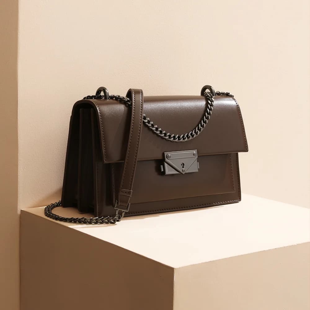 Sacs à main simples en cuir véritable personnalisés en usine pour femmes, sac à bandoulière de haute