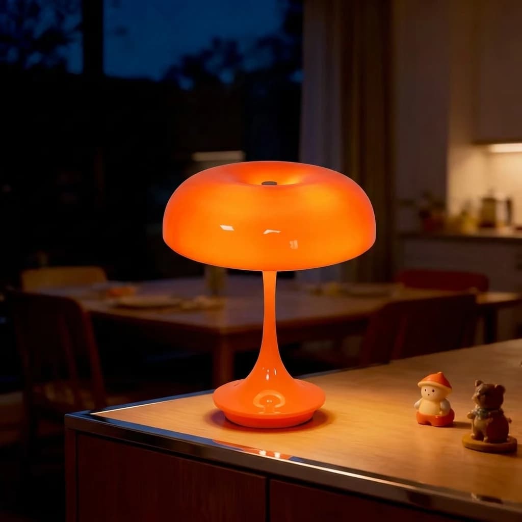 Lampe en forme de champignon unique, lampe de nuit LED, lampe de bureau, charge USB, 3 couleurs régl
