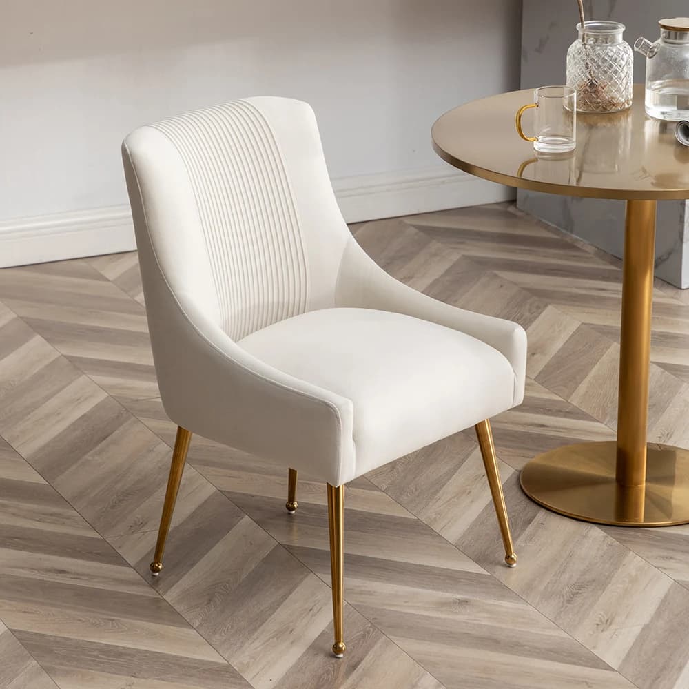SEYNAR-Ensemble de 4 chaises de salle à manger modernes en velours, chaise d'appoint d'appoint latér