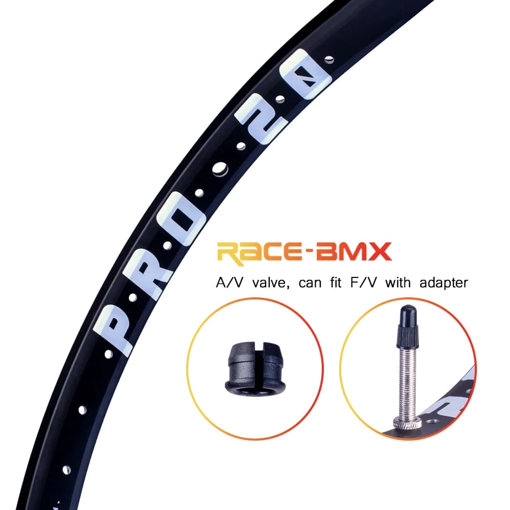 Jante de vélo en alliage Gateshark-BMX Race, double paroi, 36 trous pour moyeu 14G, pièces de vélo, 