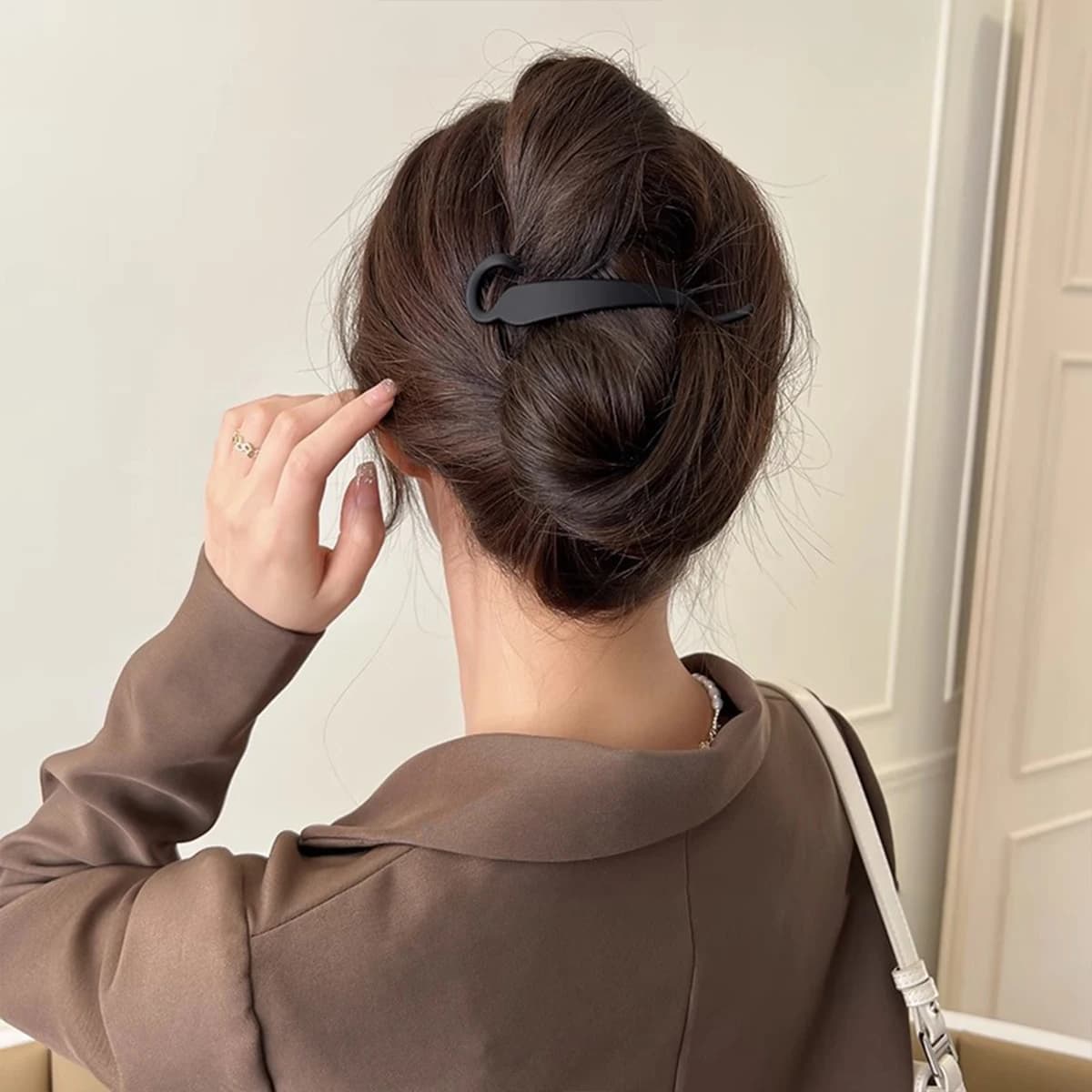 Pince banane verticale Simple à la mode, 2 pièces, pince à cheveux queue de cheval, accessoires de c