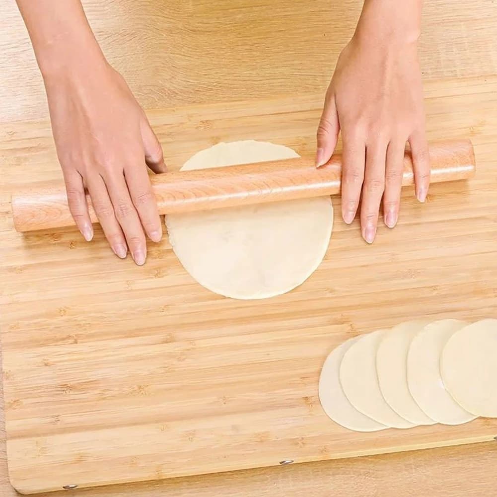 2024 nouveau hêtre bois massif ménage boulette peau Mini rouleaux broche bâton pâte outil de cuisson