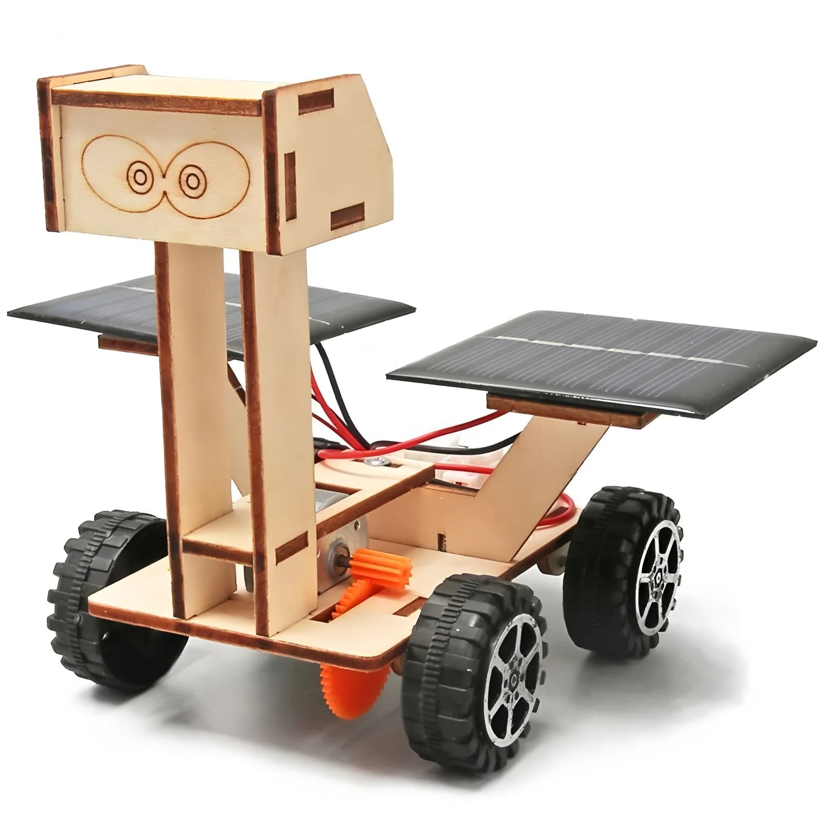 Véhicule solaire d'exploration lunaire pour enfants, modèle à assembler soi-même, puzzle 3D en bois,