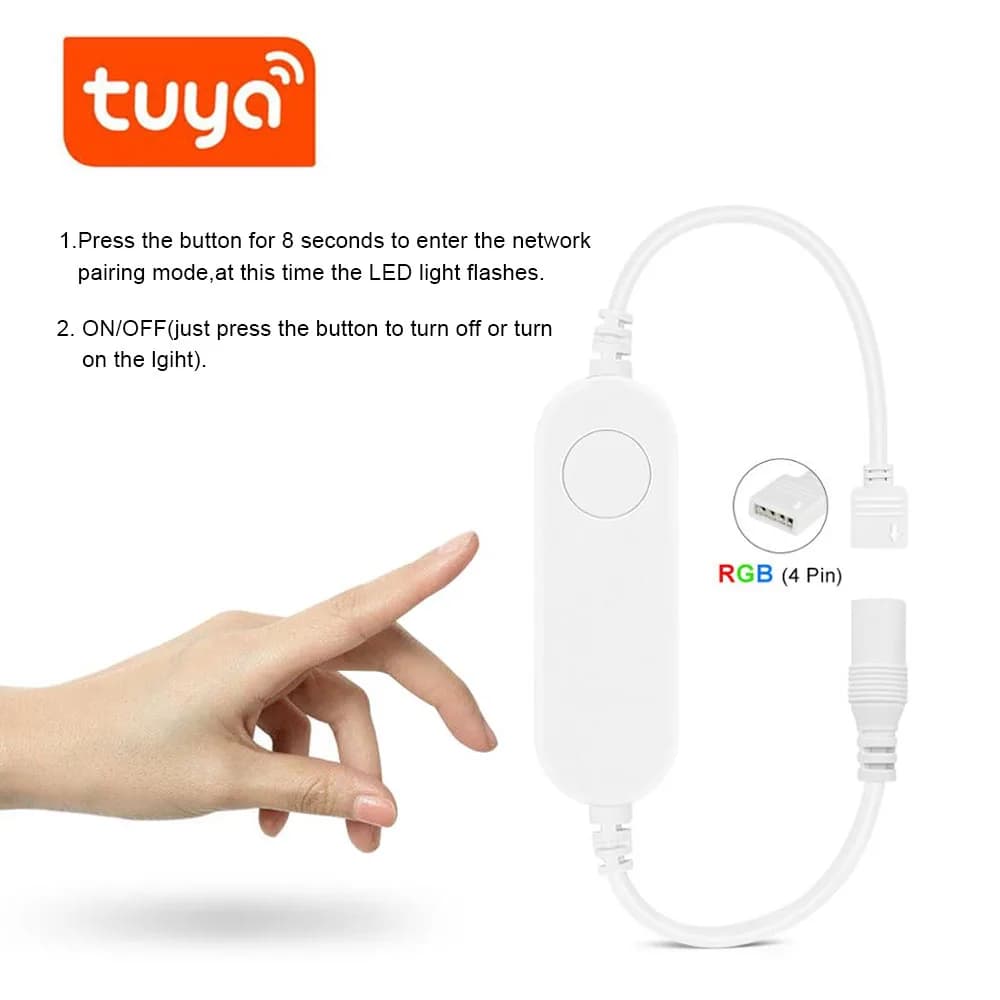 DC12V 24V Tuya APP Wifi RGB contrôleur 4 broches RGB LED de contrôle fonctionne avec l'application S