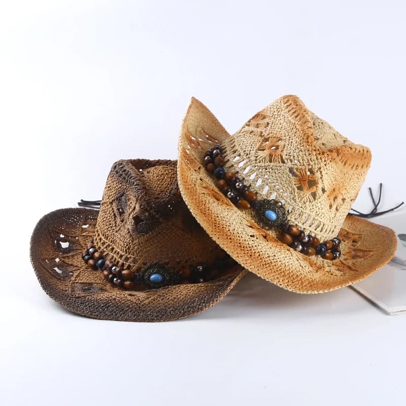 Chapeau de paille Cirboy rétro espagnol pour hommes et femmes, chapeaux de plage, ombrage de voyage,