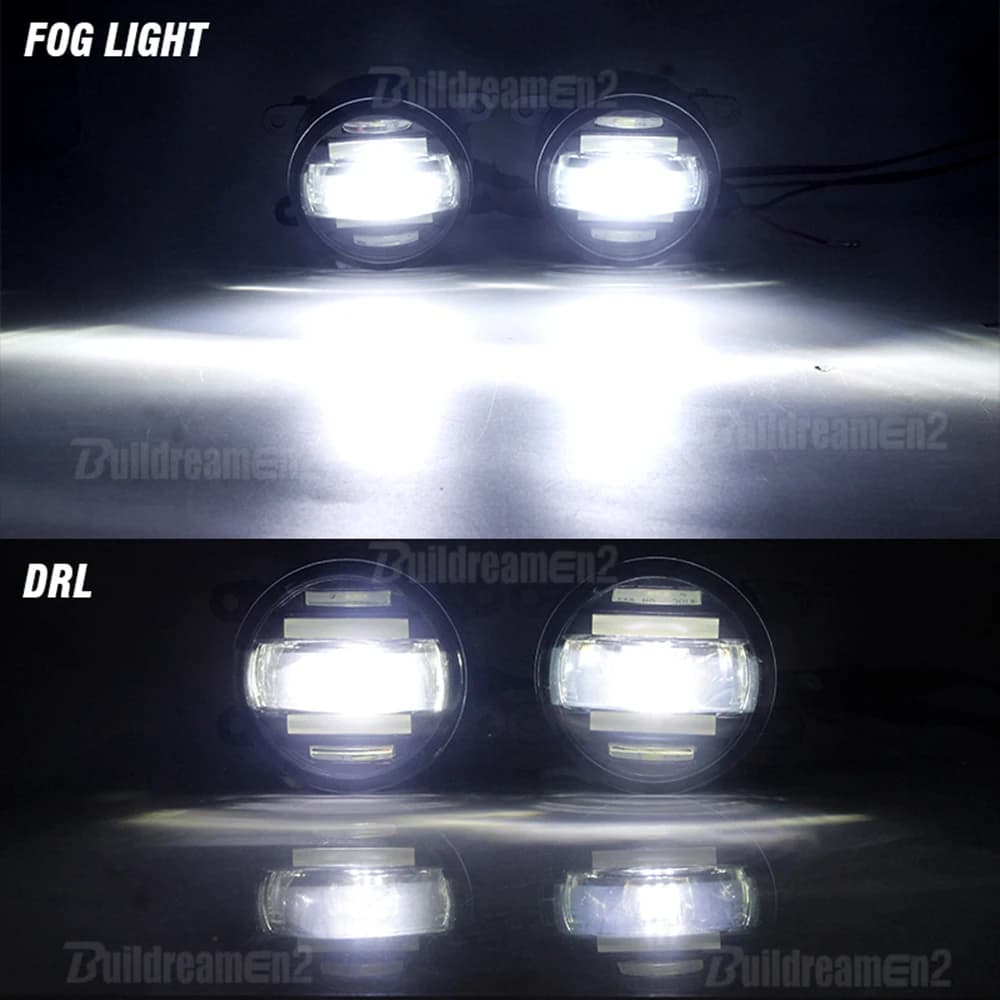 Ensemble de phares antibrouillard LED pour voiture, feu antibrouillard diurne en aluminium DRL, Land
