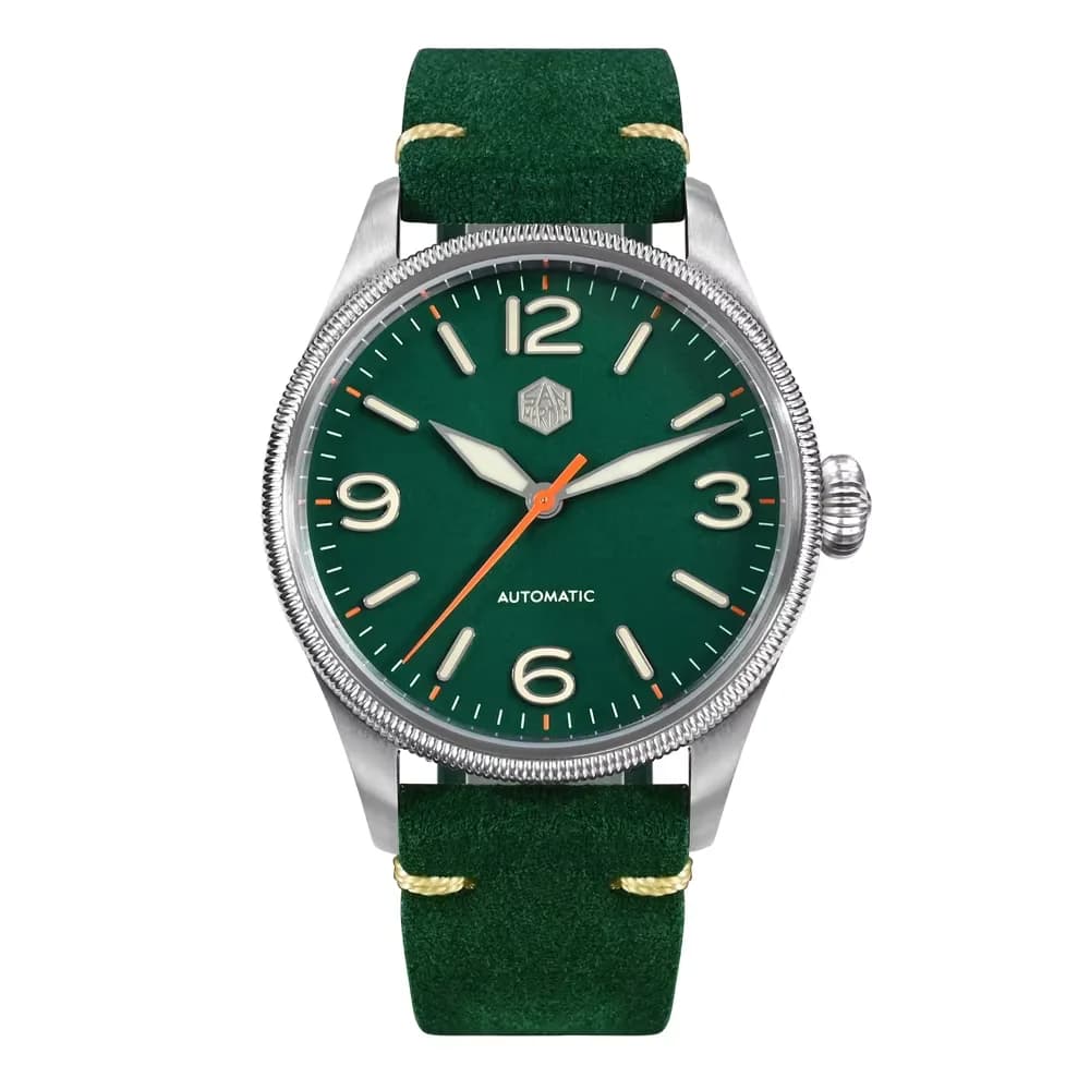 San Martin-Montre Pilote Rétro pour Homme, Design Original, Pièce Sculptée, Lunette NH35, existent, 