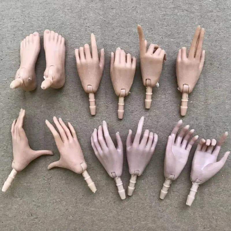 Mains de poupée universelles 1/6, bricolage, décors de poupée, geste de mode, mains et pieds, access