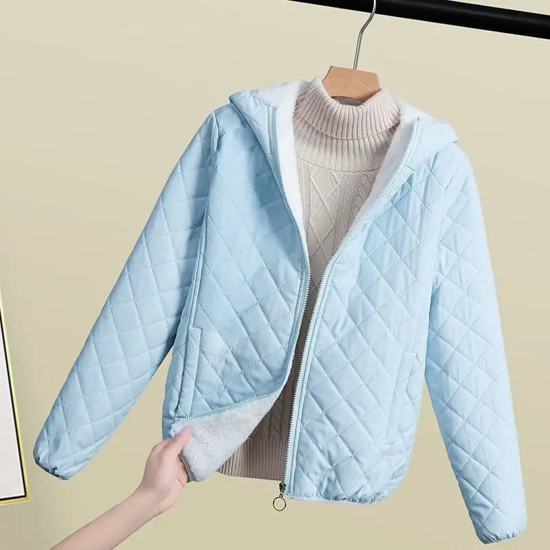 Nouvelle Veste Courte en Coton pour Femme Automne Hiver 2026 – Parka Légère et Chaude en Polaire Épa