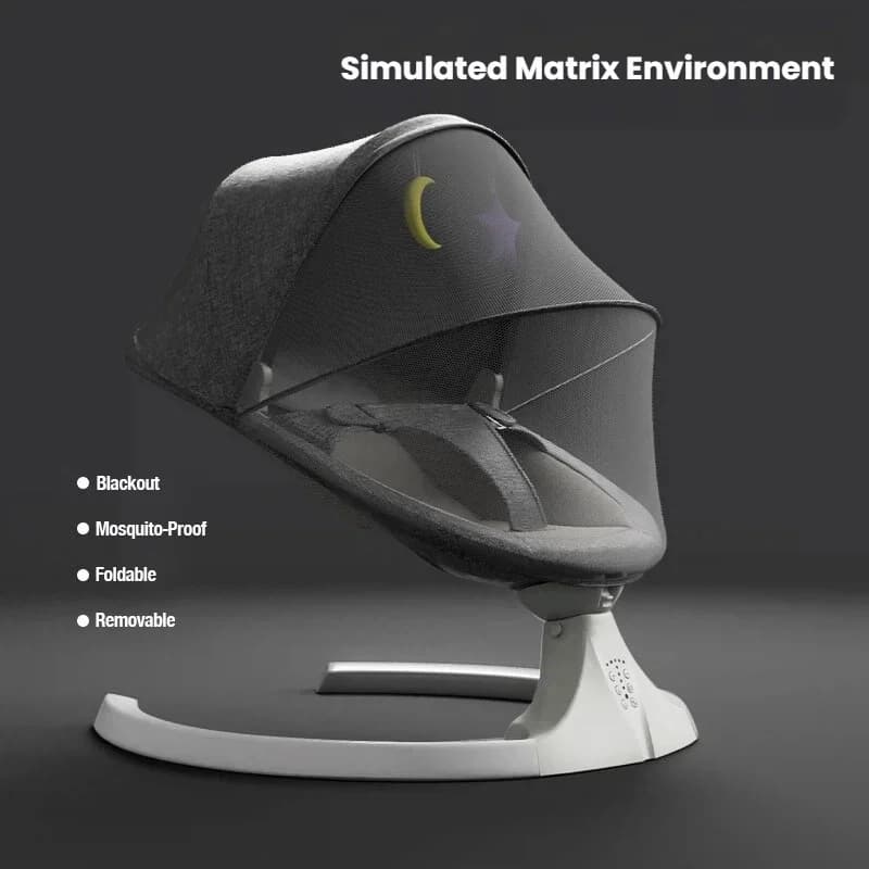 Berceau électrique pour bébé, moustiquaire, musique Bluetooth, chaise à bascule, télécommande multif