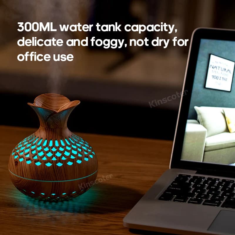 Humidificateur à Grain de bois 300ml, diffuseur d'arôme USB, atomiseur, humidificateur domestique, I