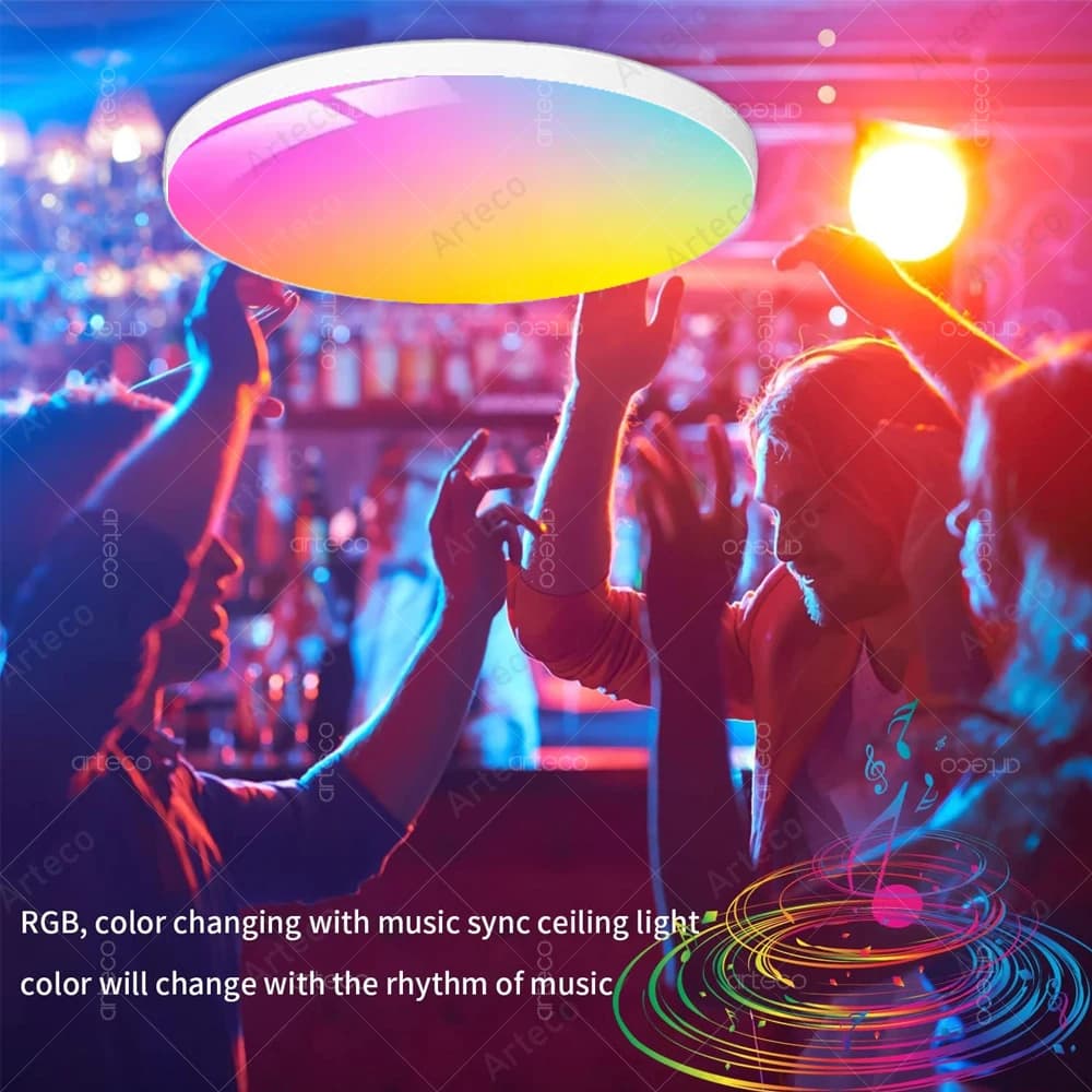 EWelink Zigbee plafonnier intelligent 24W Zigbee Led plafonnier RGBCW Led plafonniers Alexa lampe in