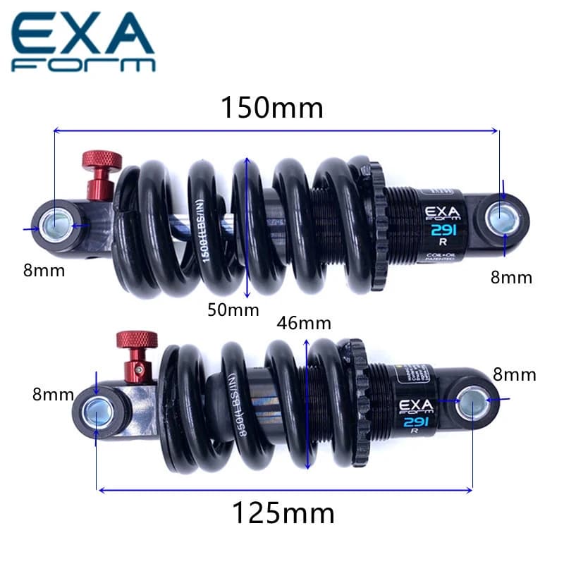 KS EXA Form – amortisseur arrière de vélo, Suspension, ressort Durable, vtt, vélo e scooter 125 291 