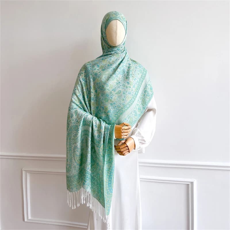 Bohème automne écharpe cachemire femmes Jacquard Pashmina conception florale femme épaisse couvertur