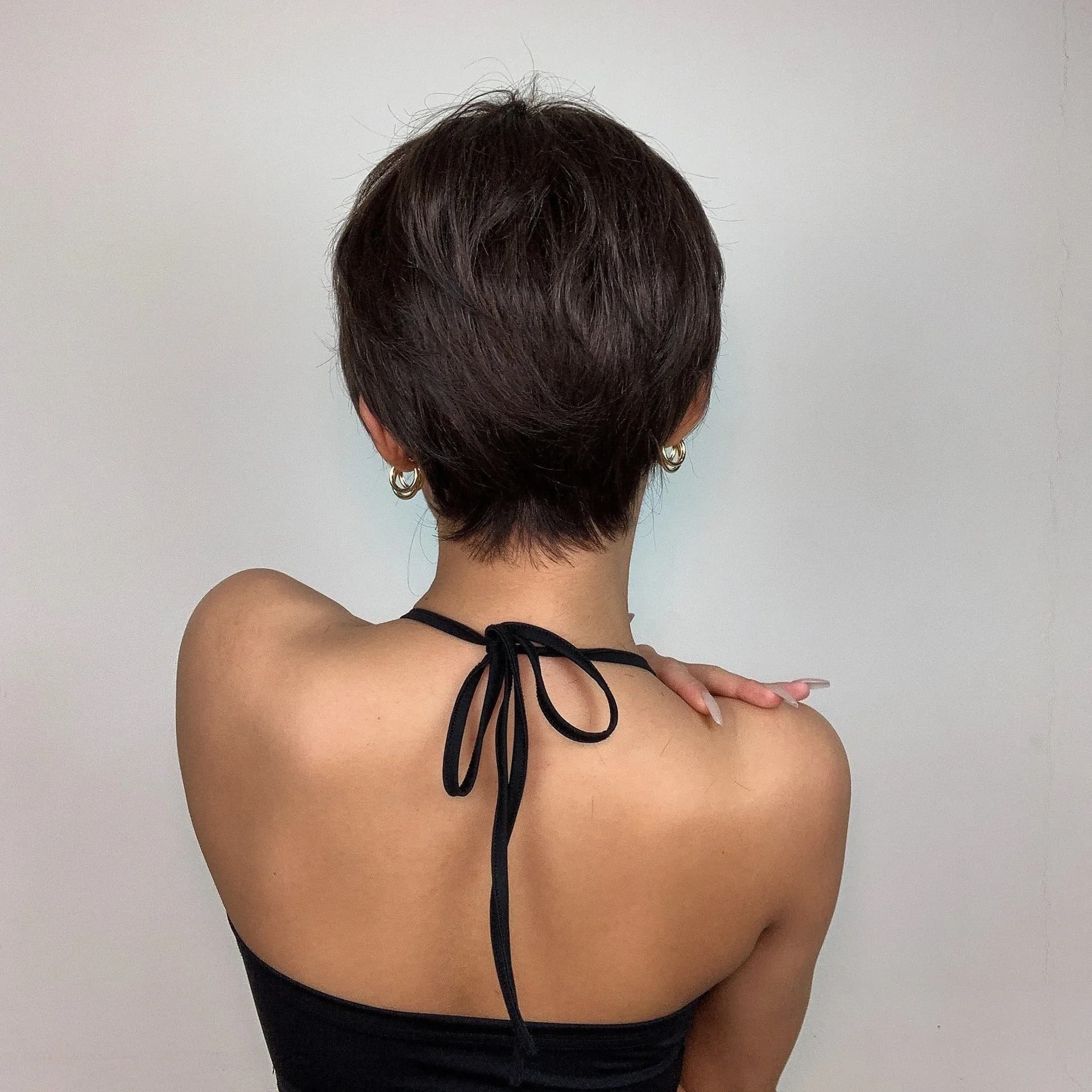 Perruques pour femmes fibre synthétique courte droite bandeau de cheveux frange noir brun cheveux co
