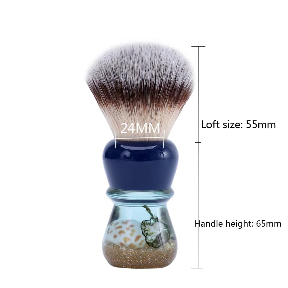 YAQI – brosse de rasage pour hommes, en cheveux synthétiques, 24mm