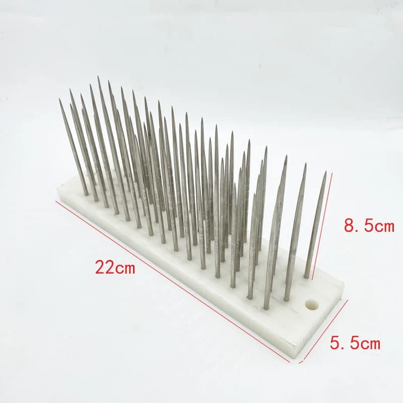 Mèches de Cheveux en Acier Inoxydable Blanc, 22x5.5x8.5cm, pour Peigner les Extensions de Cheveux Hu