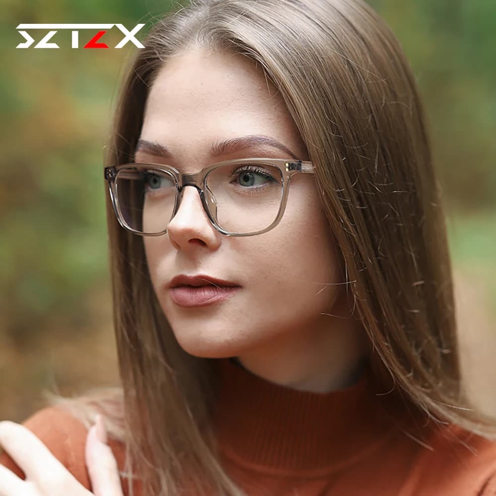 SZTZX nouvelle mode Anti lumière bleue lunettes de lecture femmes photochromique myopie hypermétropi