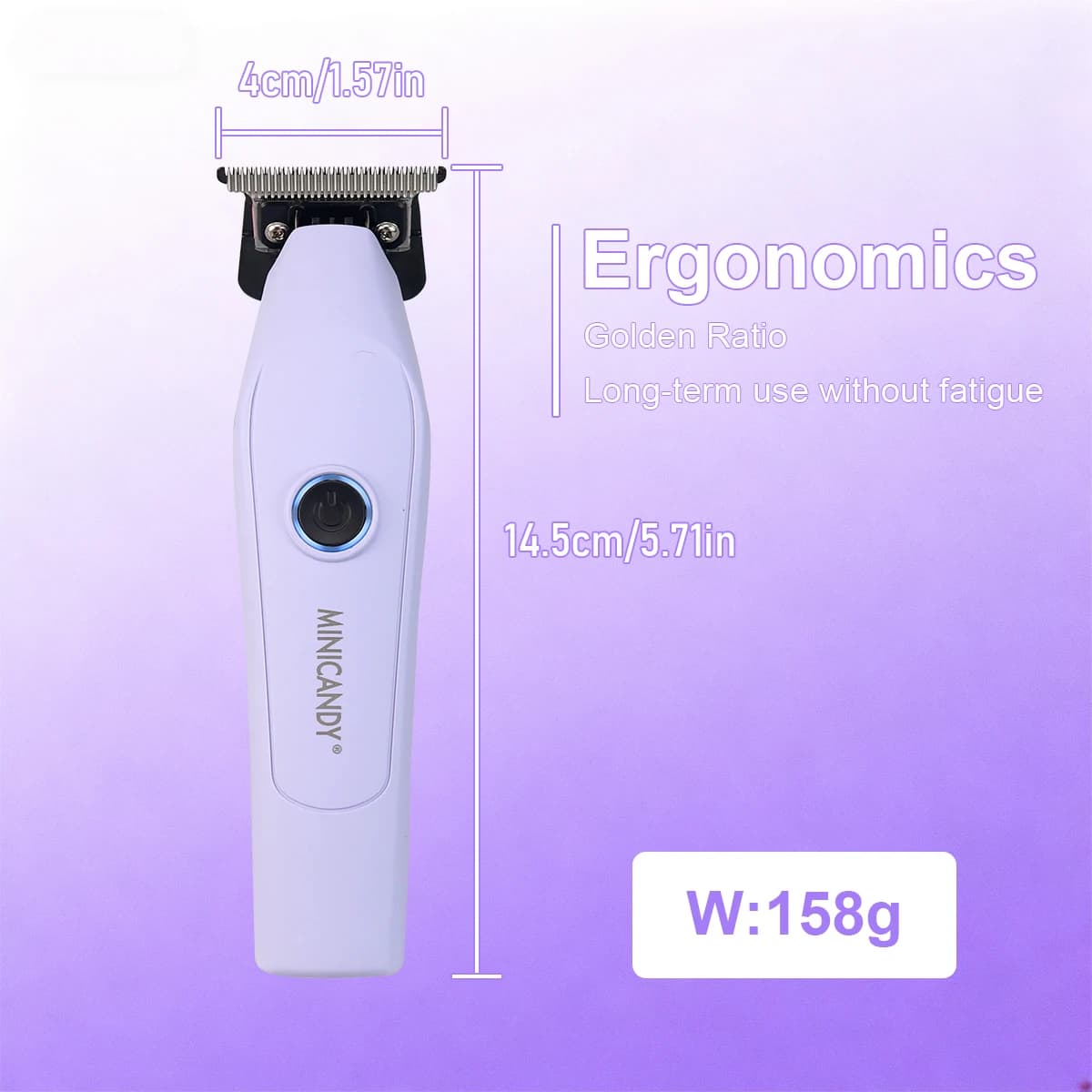 JUCAI MINICANDY JC08 tondeuse à cheveux pour hommes DLC moteur sans brosse zéro écart avec chargeur 