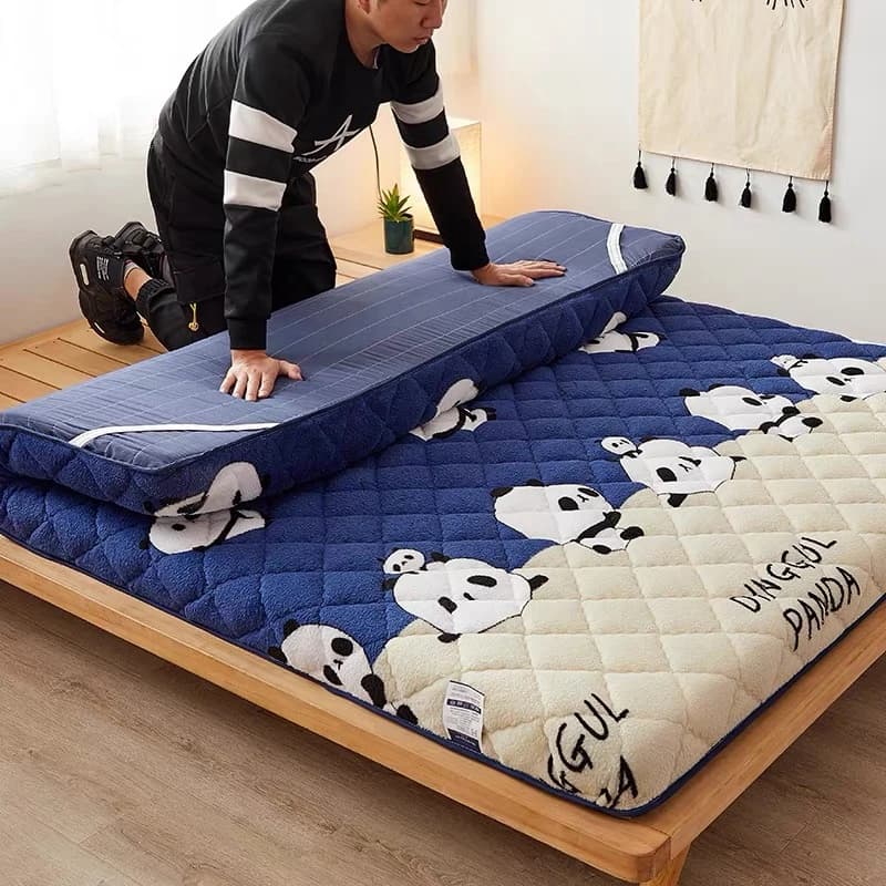 Matelas portable en laine d'agneau, tatami, futon, glouton, rembourrage en coton, dortoir étudiant, 