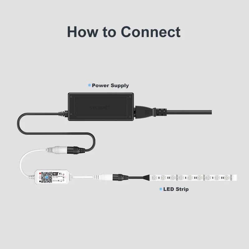 Magic Home Wifi LED variateur de contrôle APP commande vocale pour bande lumineuse LED monochrome fo