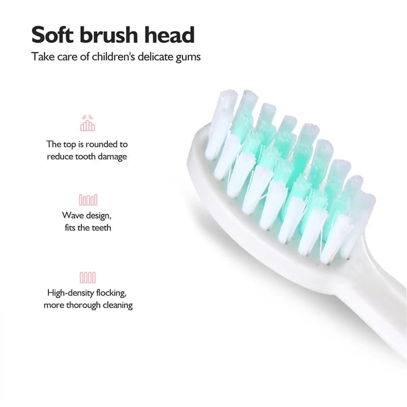 Brosse à dents électrique pour enfants avec têtes de brosse de remplacement brosse à dents de dessin