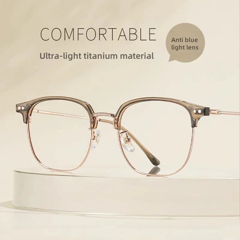 DIEDIESEE monture en titane Ultra légère et à la mode monture de lunettes anti lumière bleue tempéra