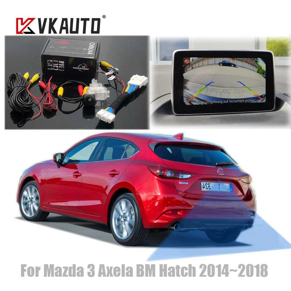 Vkauto-Câble adaptateur de caméra de stationnement pour Mazda 3, Mazda 3 URA back BM Bouches 2014 ~ 