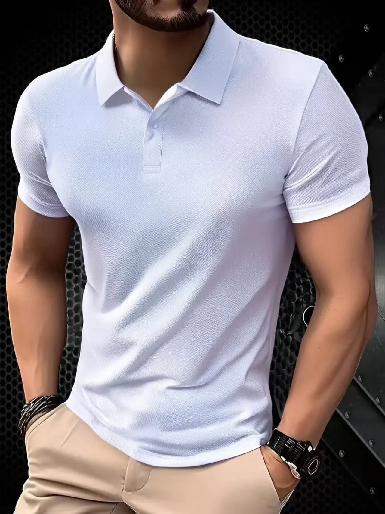 Polo de couleur unie ultra-léger pour hommes, chemise respirante à séchage rapide, anti-transpiratio