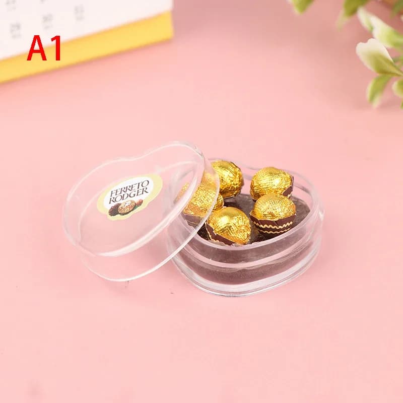 1: 12 maison de poupée Mini chocolat boîte-cadeau Mini modèle jeu cuisine nourriture poupée accessoi