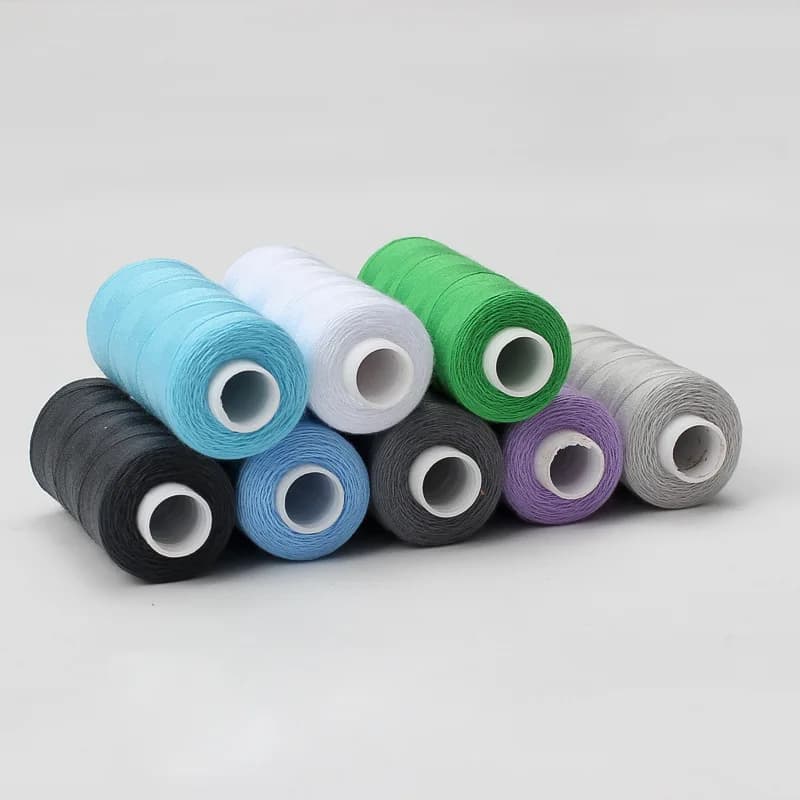 Fil à Coudre en Polyester de Couleurs Assorties, pour Couture et Broderie Intermédiaire, 6 Pièces/Pa