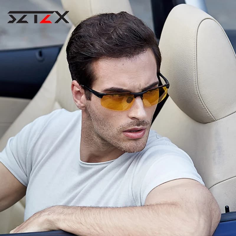 SZTZX Anti-éblouissement jour nuit Vision lunettes photochromiques hommes polarisées conduite pêche 
