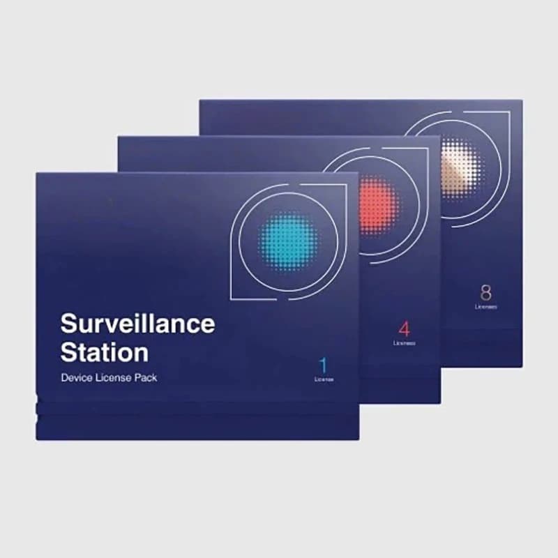 Licences Synology pour stations de surveillance de caméras vidéo 1/4/8 (envoi de photos directement)