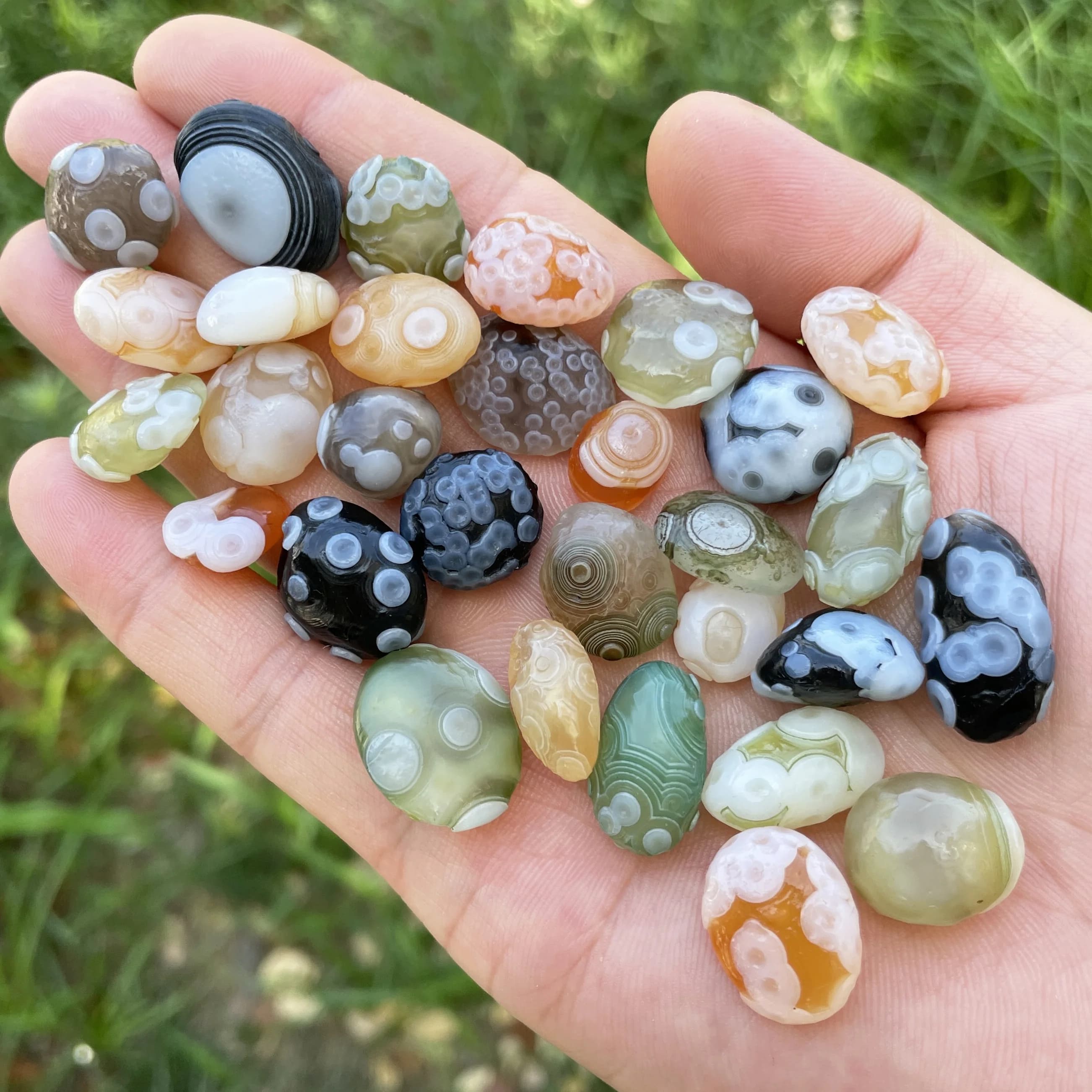 Agate Sardonyx Vert Naturel d'Alxa Gobi, Spécimen de Roche, Pierre de Guérison Énergétique, Décorati