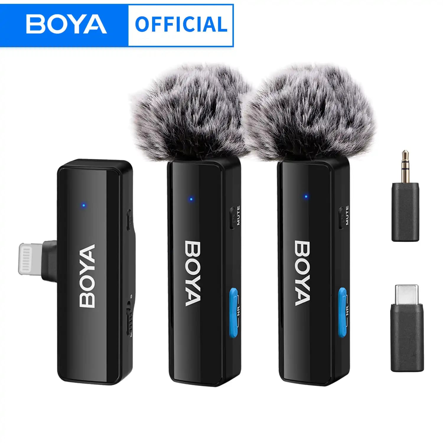 BOYA BOYALINK un Microphone Lavalier sans fil pour iPhone iPad téléphones Android Type C appareil ph