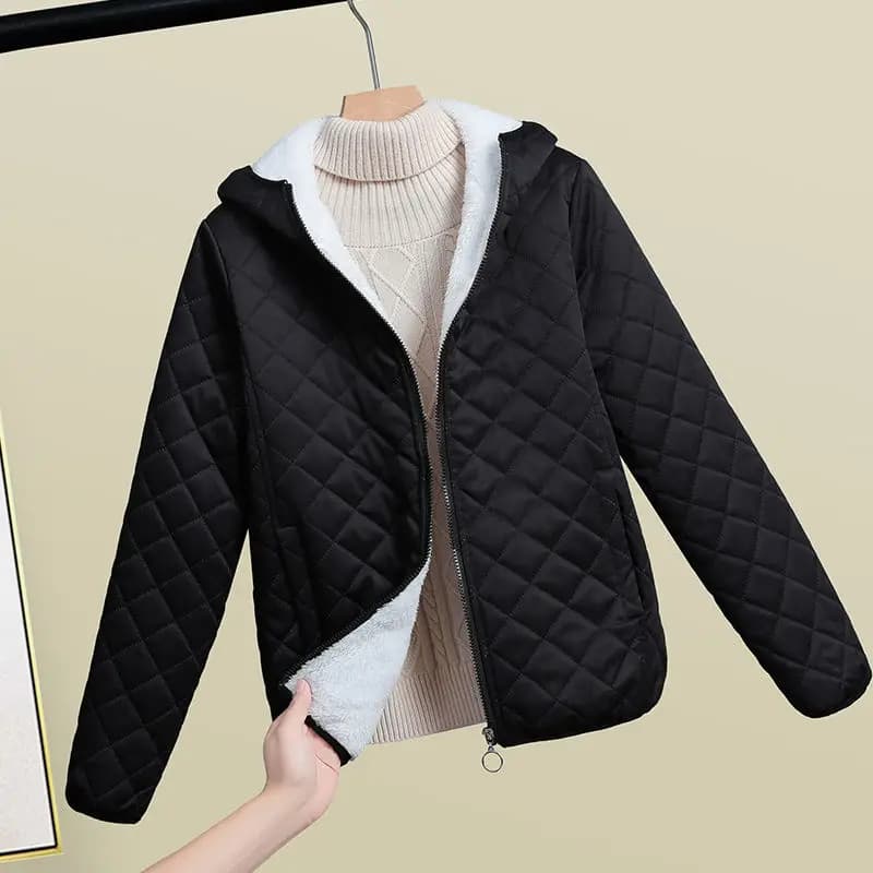 Nouvelle Veste Courte en Coton pour Femme Automne Hiver 2026 – Parka Légère et Chaude en Polaire Épa