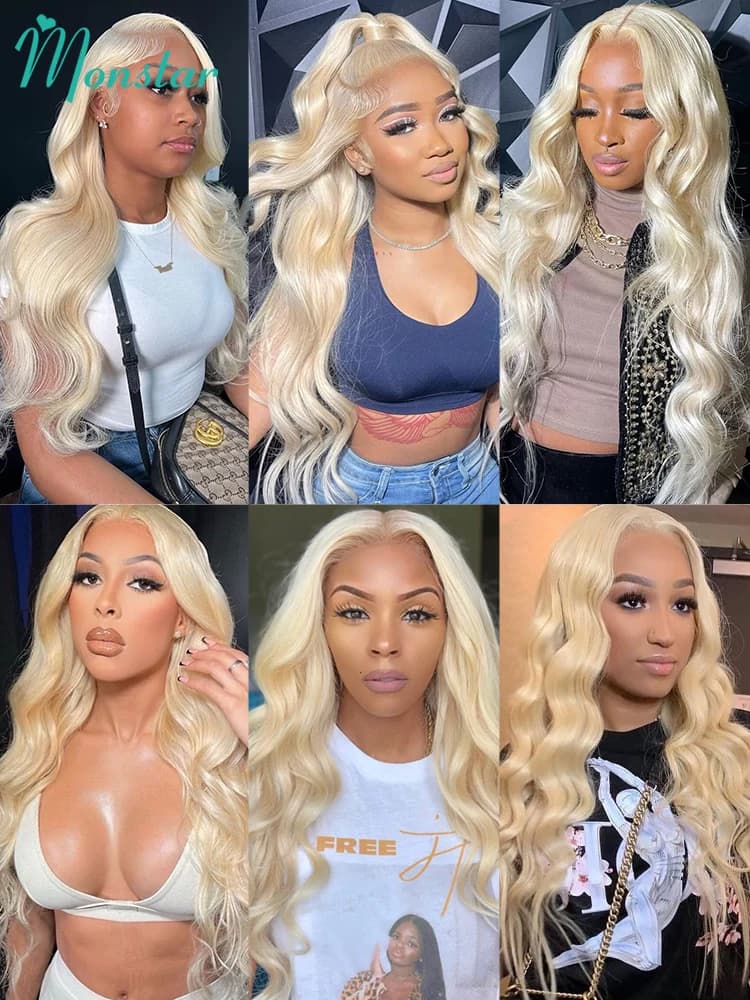 Tissage en lot brésilien Remy Body Wave blond 613-Monstar, extension de cheveux naturels longs 28 30