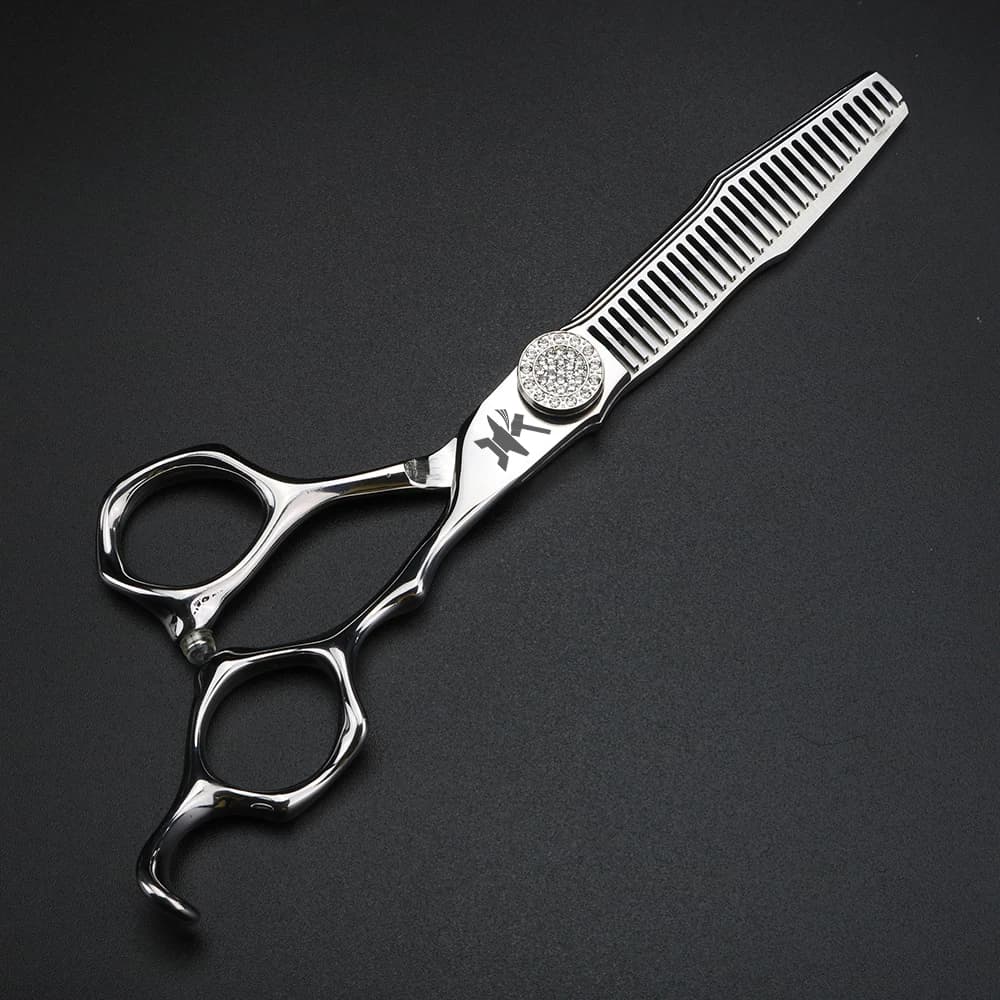Ciseaux à cheveux artisanaux CNC 6 pouces, ciseaux de coupe et d'amincissement en acier japonais 440