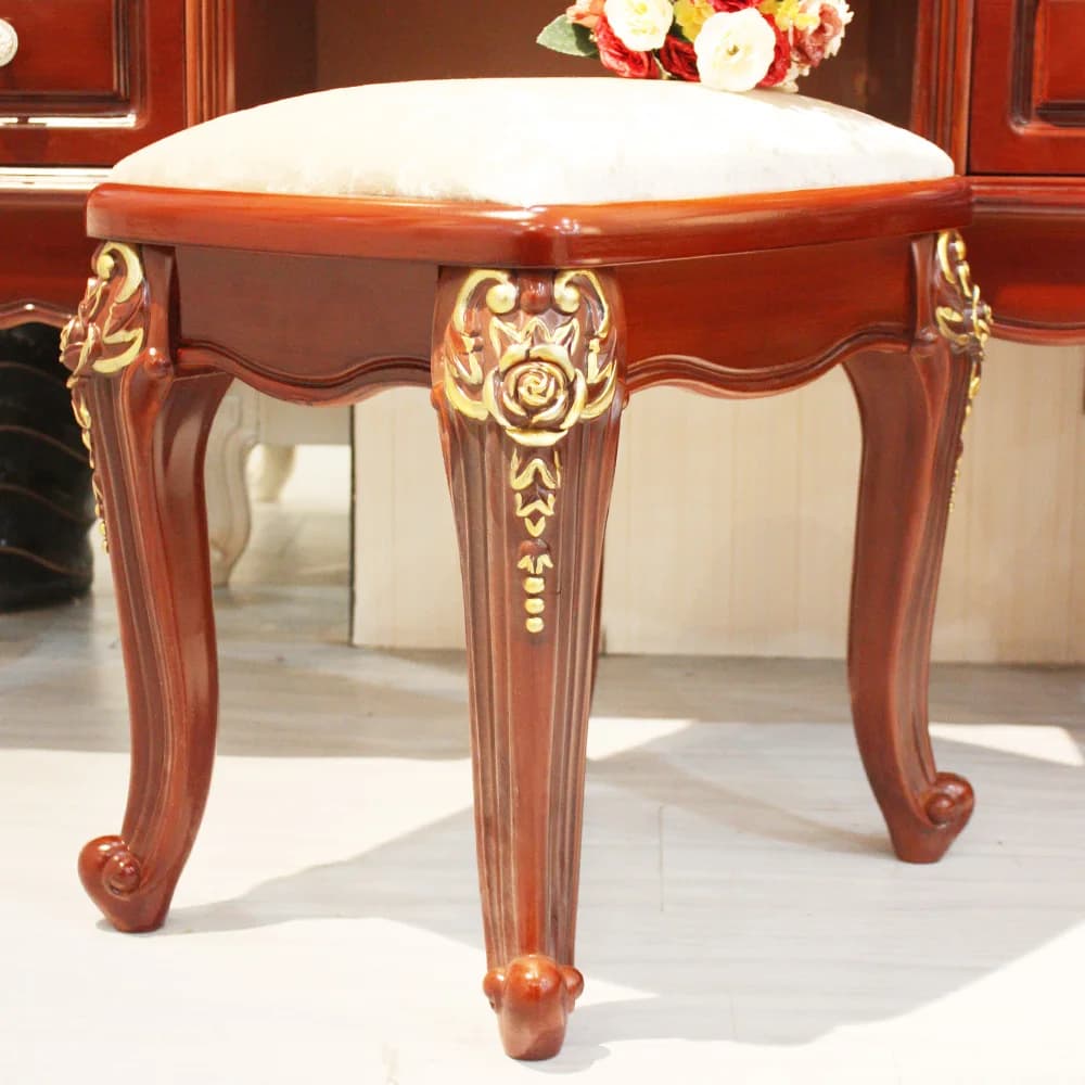 Maison chambre salon tabouret surface douce sac souple haut de gamme maquillage tabouret européen dr