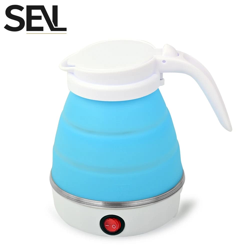 Mini bouilloire électrique pliable 0,6 l, bouilloire électrique portable, chauffe-eau domestique de 