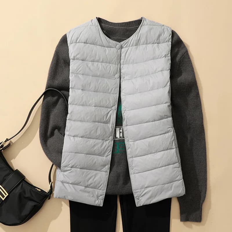 SEDUTMO-Veste matelassurera en duvet de canard ultra légère pour femme, veste chaude, gilet basique,