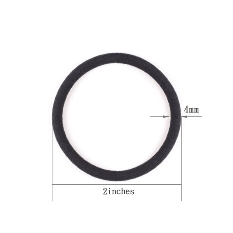 10/50pcs 4mm mélange couleur noir aucun dommage élastiques cheveux cravates bandes ligues queue de p